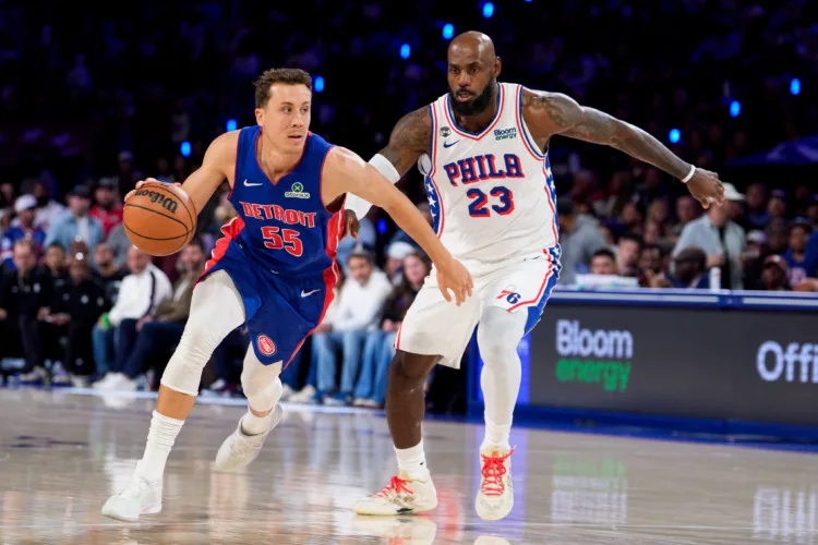 Cunningham scores 26, Collins has double-double in Detroit's 106-93 win over LeBron, 76ers